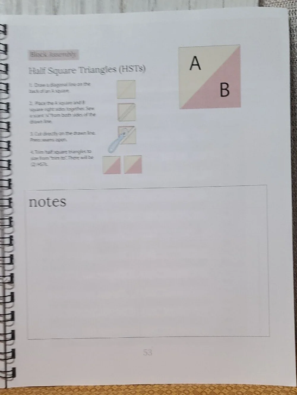 Quilting Journal — Spiral Softcover Pink Notebook for Notes & Planning NWT